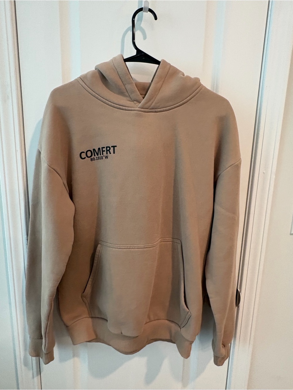 Comfrt Branded Tan Hoodie for Men